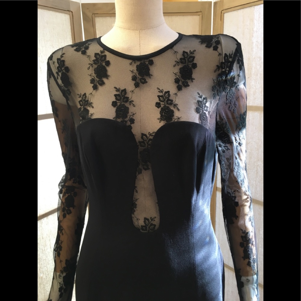 Escada Black Lace Dress